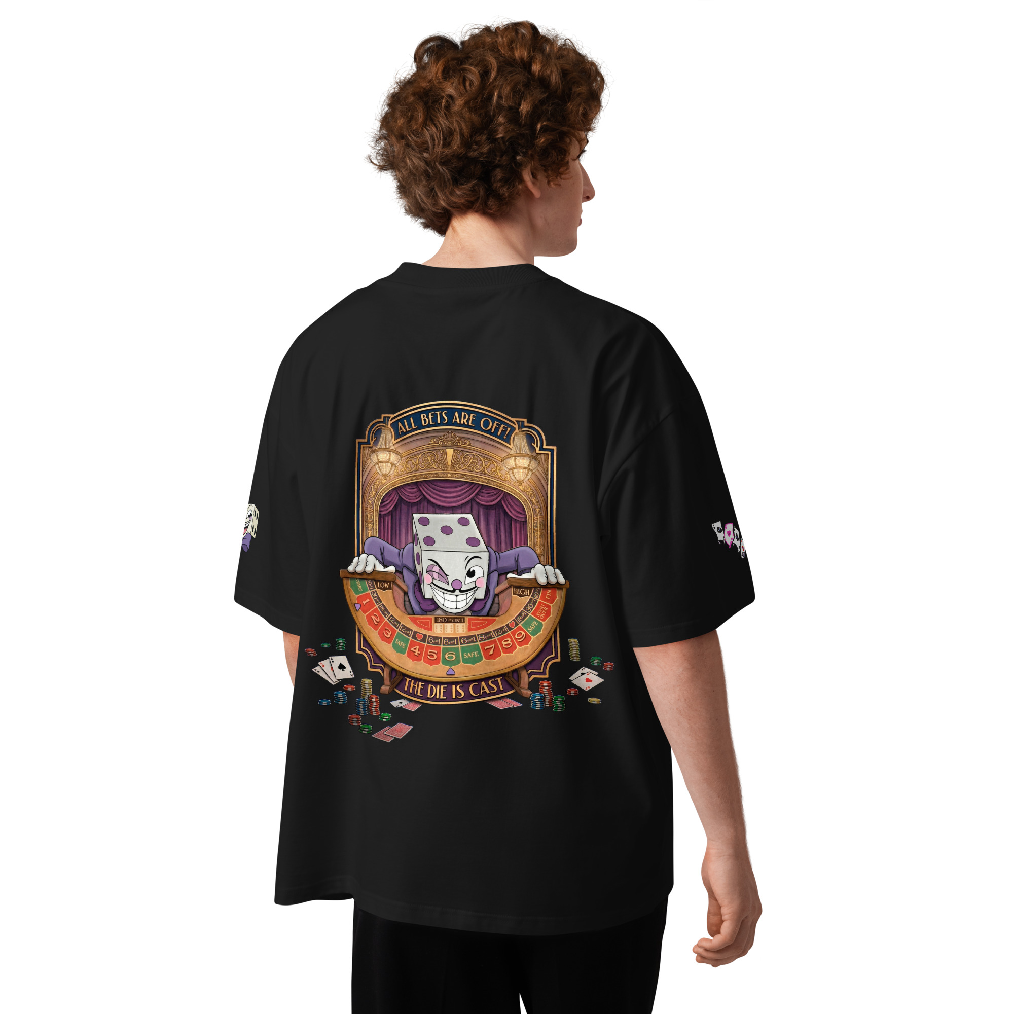 King Dice Unisex organic oversized high neck t-shirt - Image 17