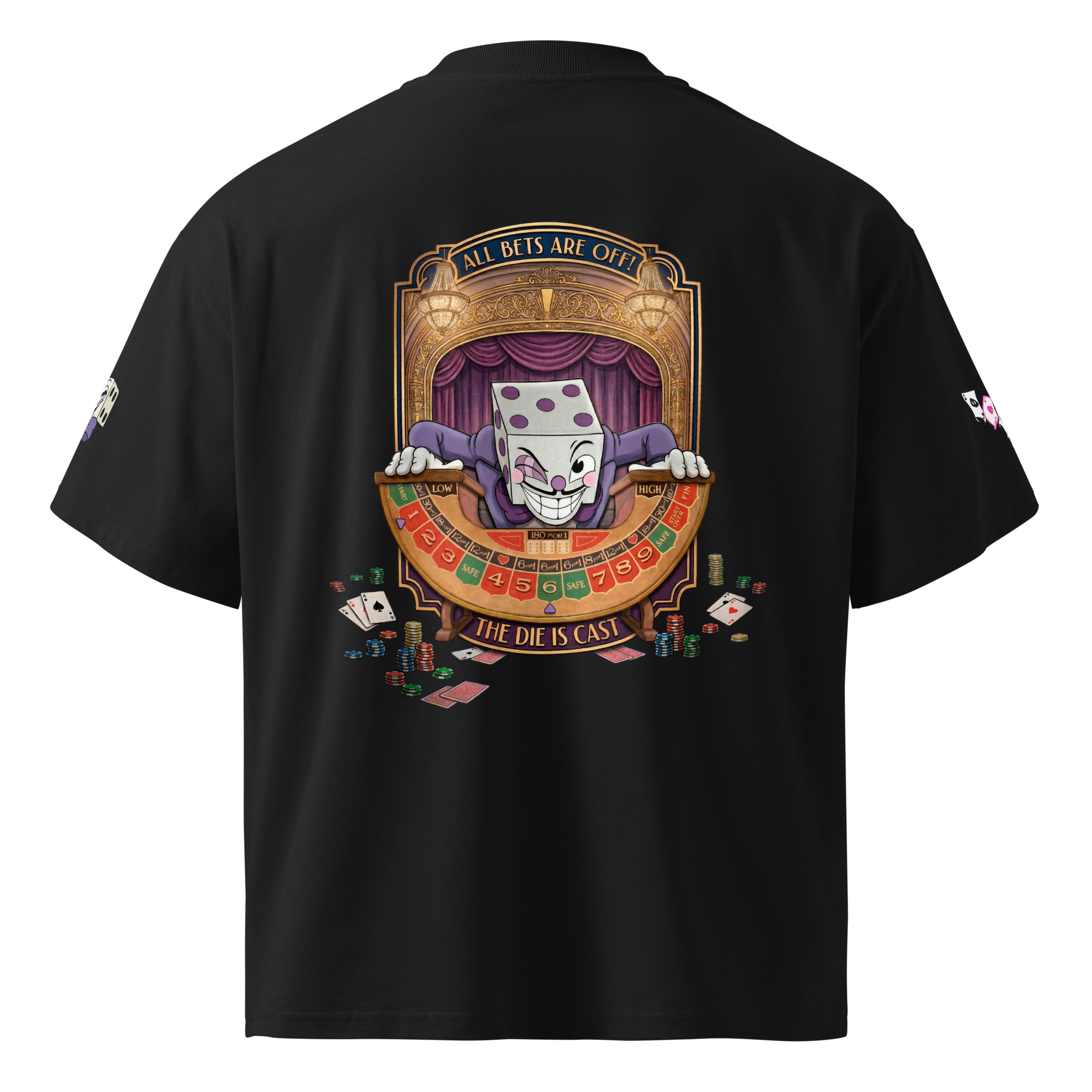 King Dice Unisex organic oversized high neck t-shirt - Image 34