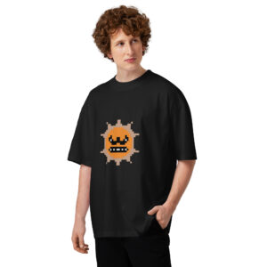 ANGRYSUN - Unisex organic oversized high neck t-shirt
