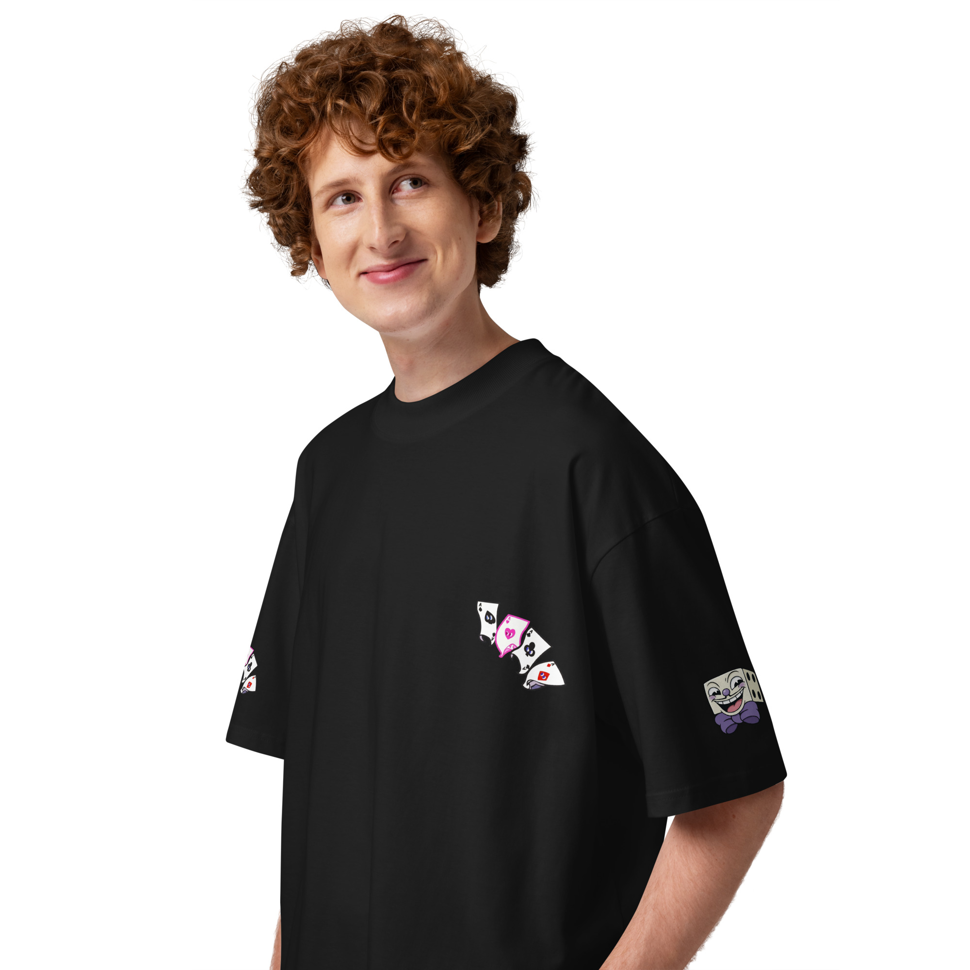 King Dice Unisex organic oversized high neck t-shirt - Image 18