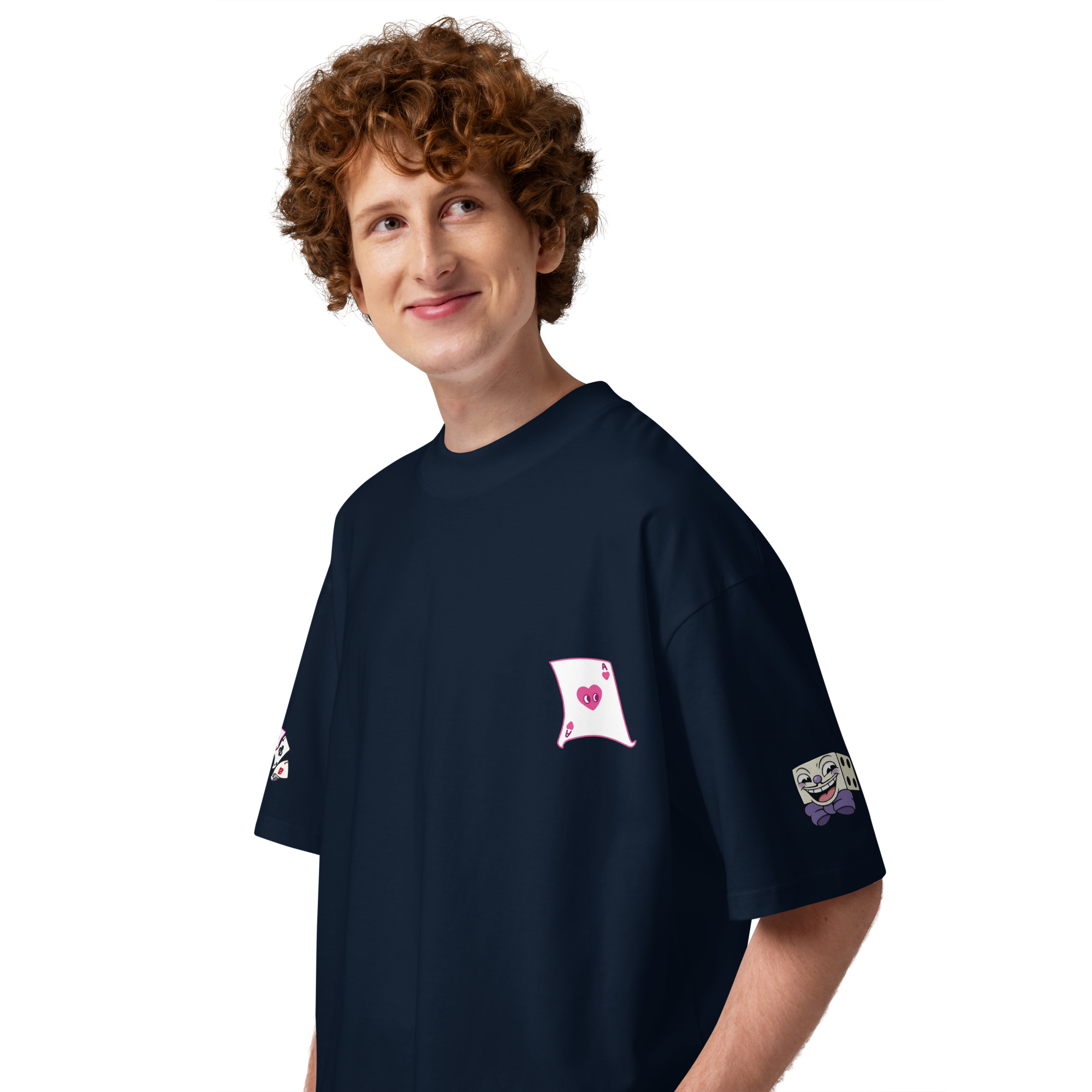 King Dice Unisex organic oversized high neck t-shirt - Image 20