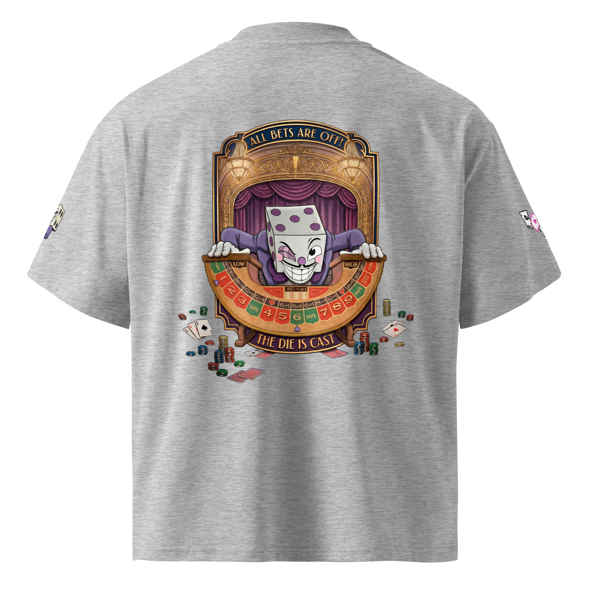King Dice Unisex organic oversized high neck t-shirt - Image 38
