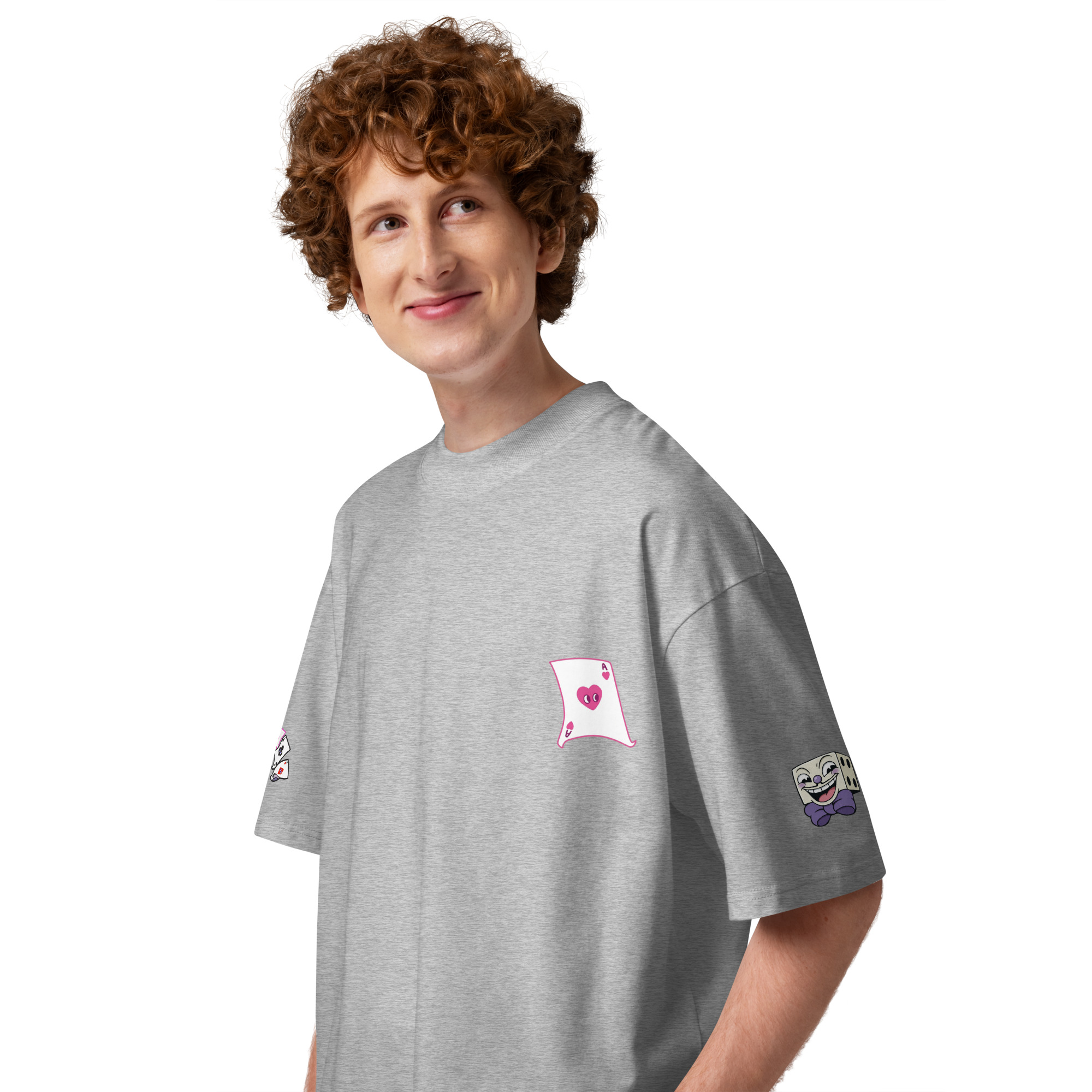 King Dice Unisex organic oversized high neck t-shirt - Image 24
