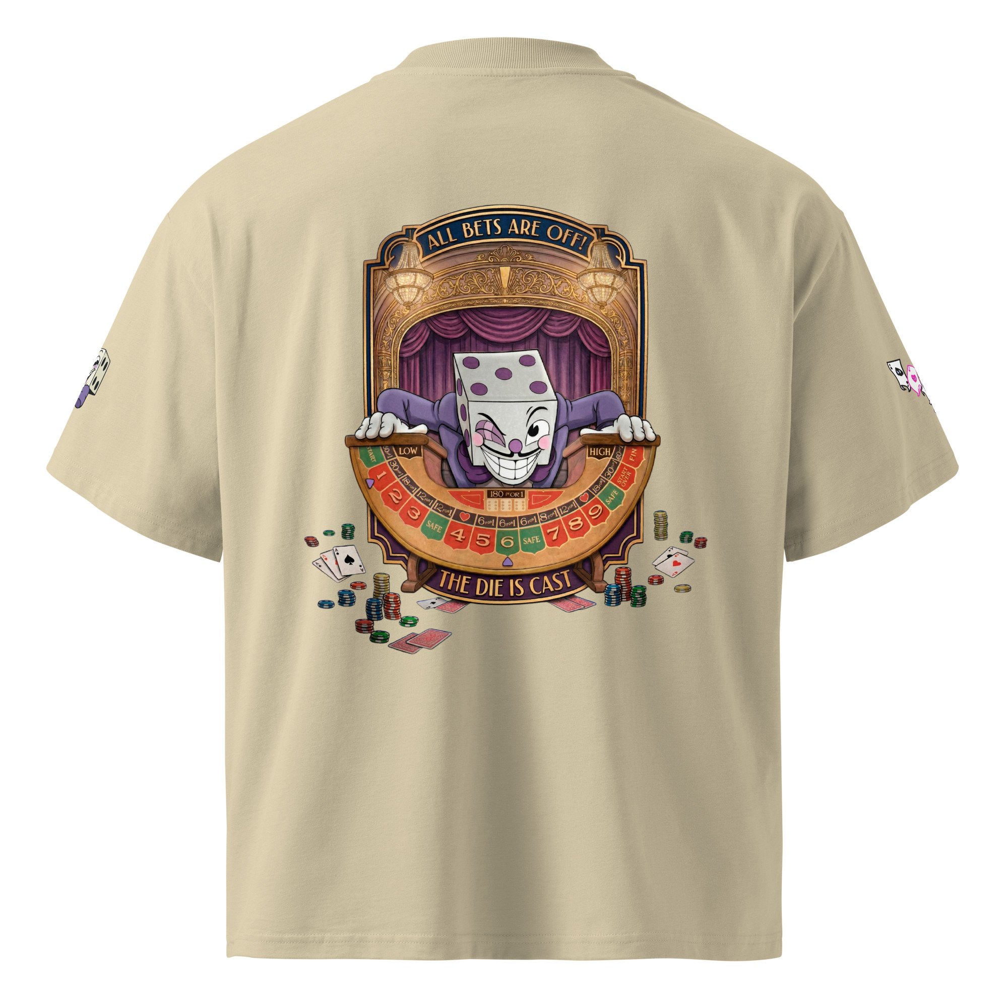 King Dice Unisex organic oversized high neck t-shirt - Image 42