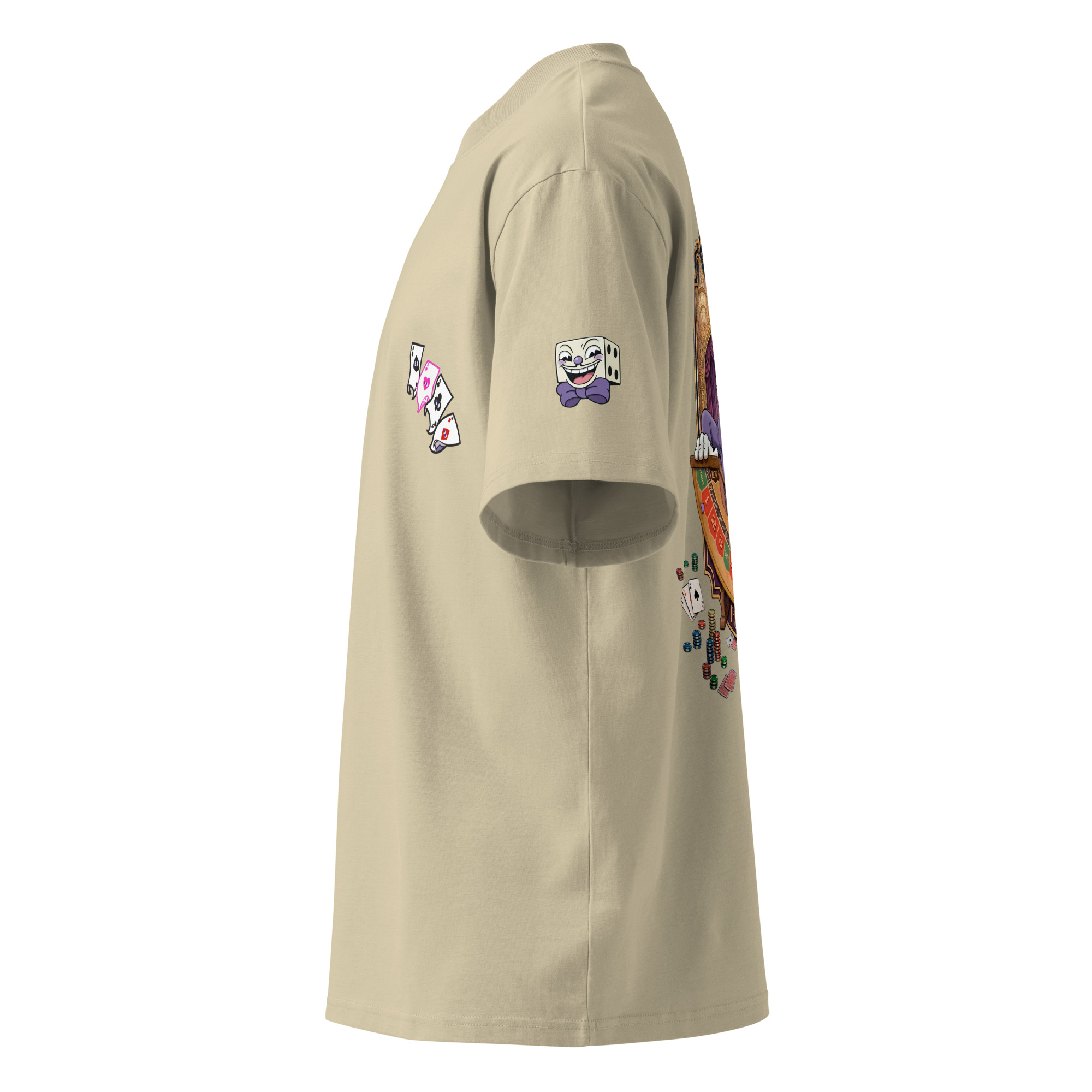 King Dice Unisex organic oversized high neck t-shirt - Image 9