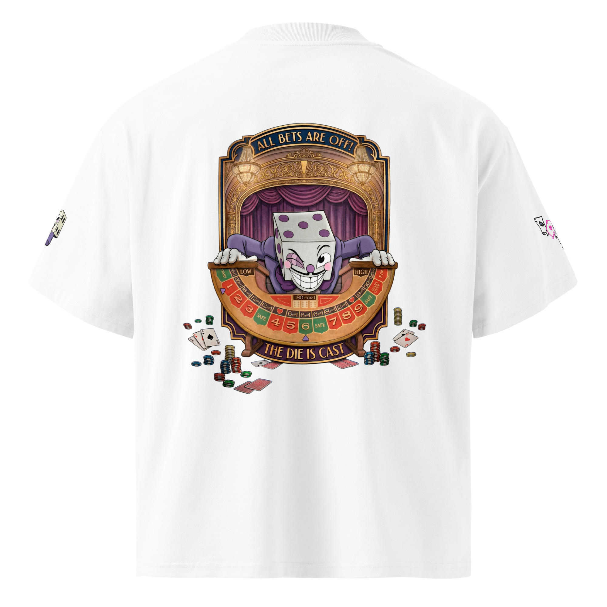 King Dice Unisex organic oversized high neck t-shirt - Image 46