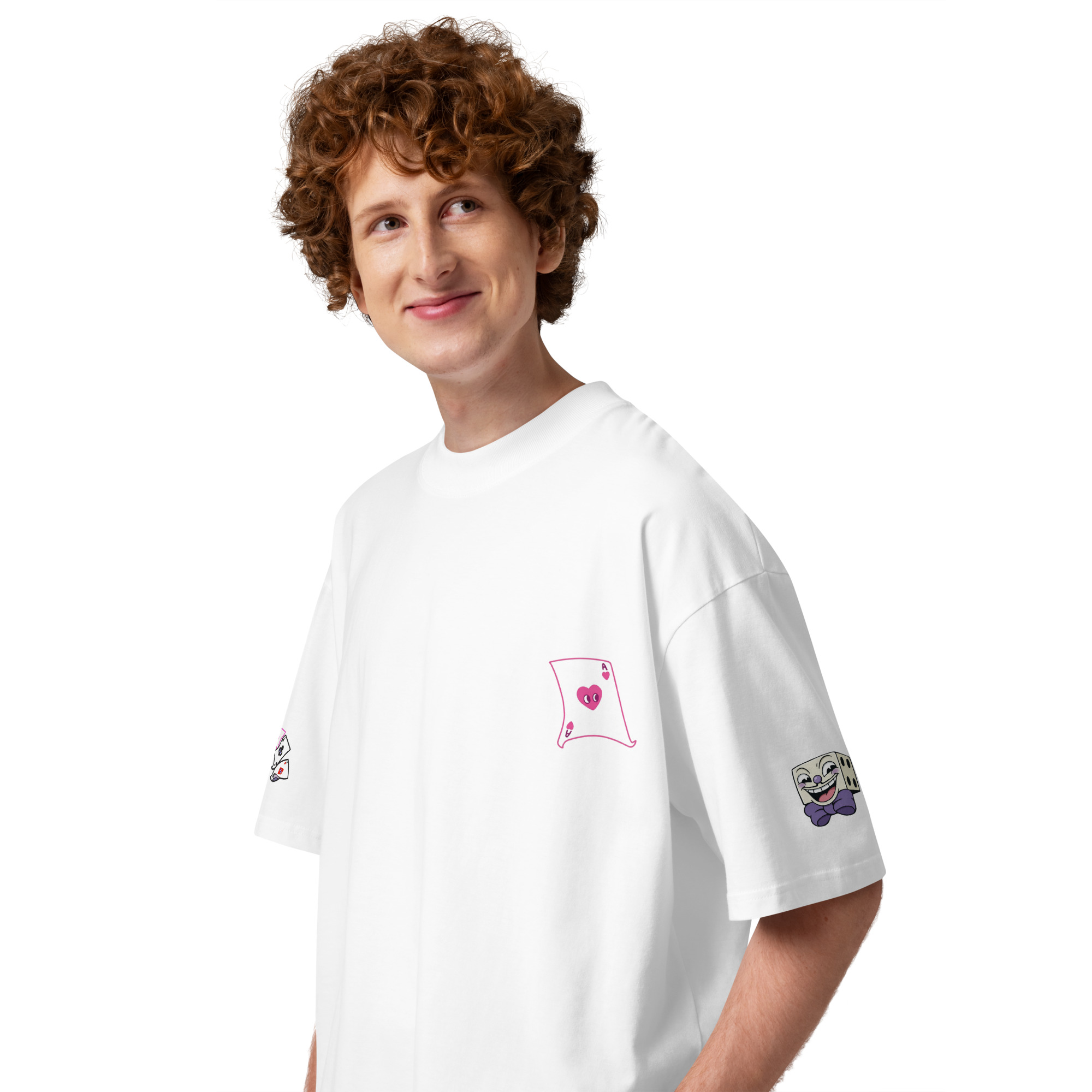 King Dice Unisex organic oversized high neck t-shirt - Image 28